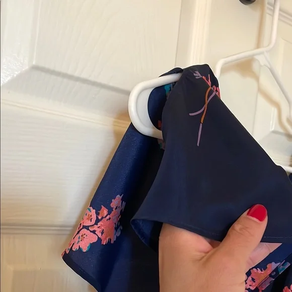 Urban Outfitters Collective Concepts Blue Floral V-Neck Dress Sz M - Picture 9 of 10